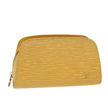 LOUIS VUITTON Epi Dauphine PM Pouch Yellow M48449 LV Auth 71951