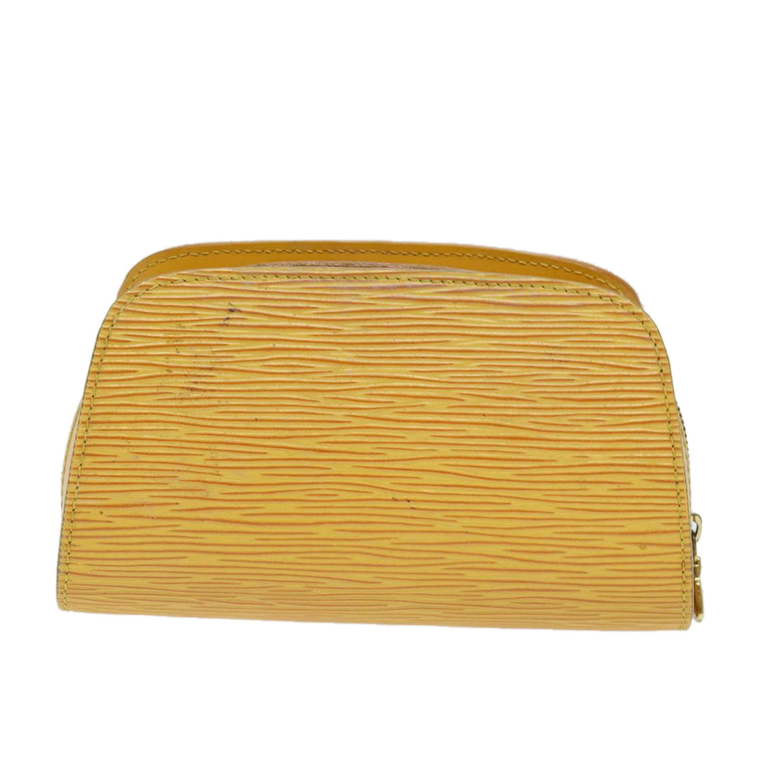 LOUIS VUITTON Epi Dauphine PM Pouch Yellow M48449 LV Auth 71951
