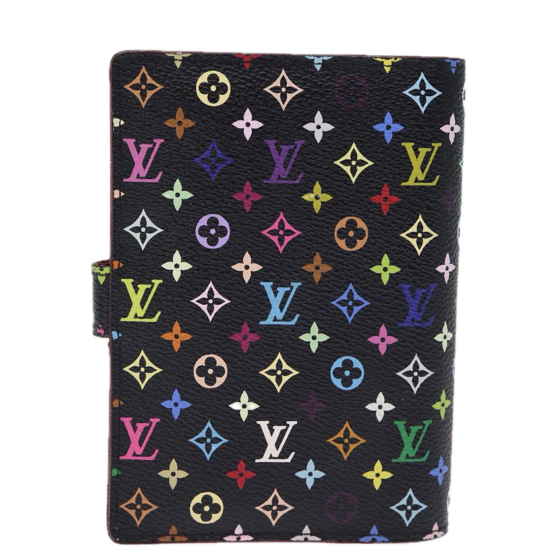 LOUIS VUITTON Monogram Multicolor Agenda PM Day Planner Black R21076 Auth 71953