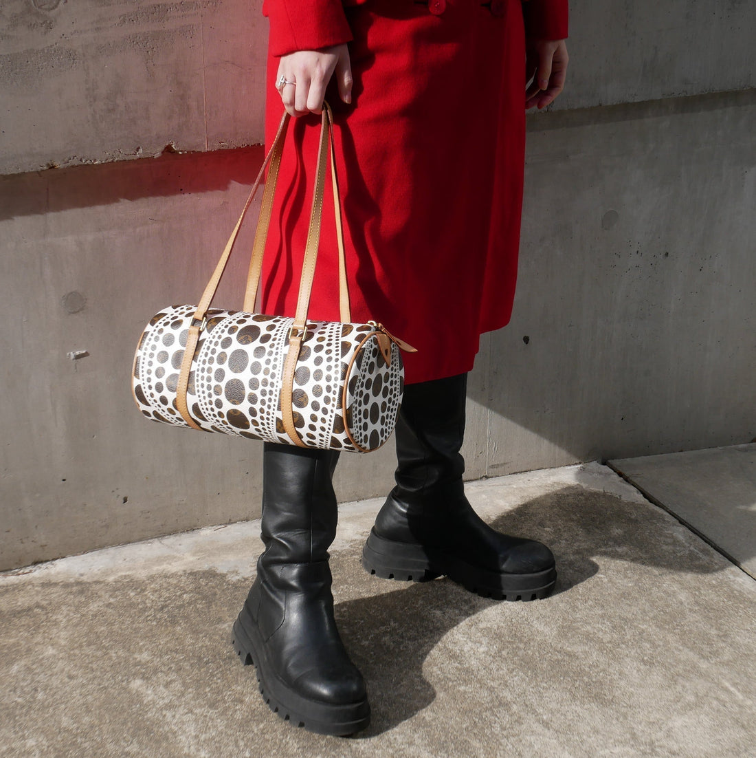 LOUIS VUITTON? x Kusama 2012 PAPILLON 30 PUMPKIN DOT M40687 72343