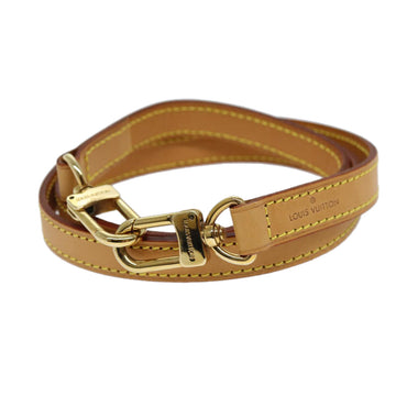 LOUIS VUITTON Shoulder Strap Leather 35.8" Beige LV Auth 72438