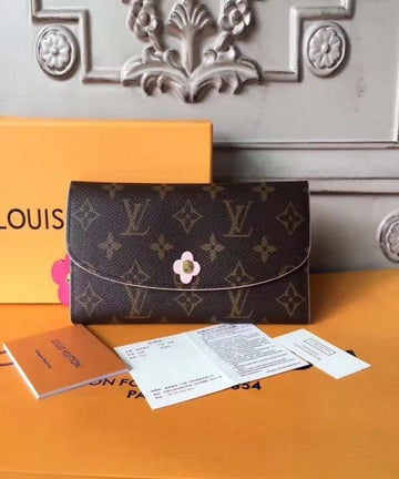 Louis Vuitton Emilie Wallet Monogram Rose Ballerine