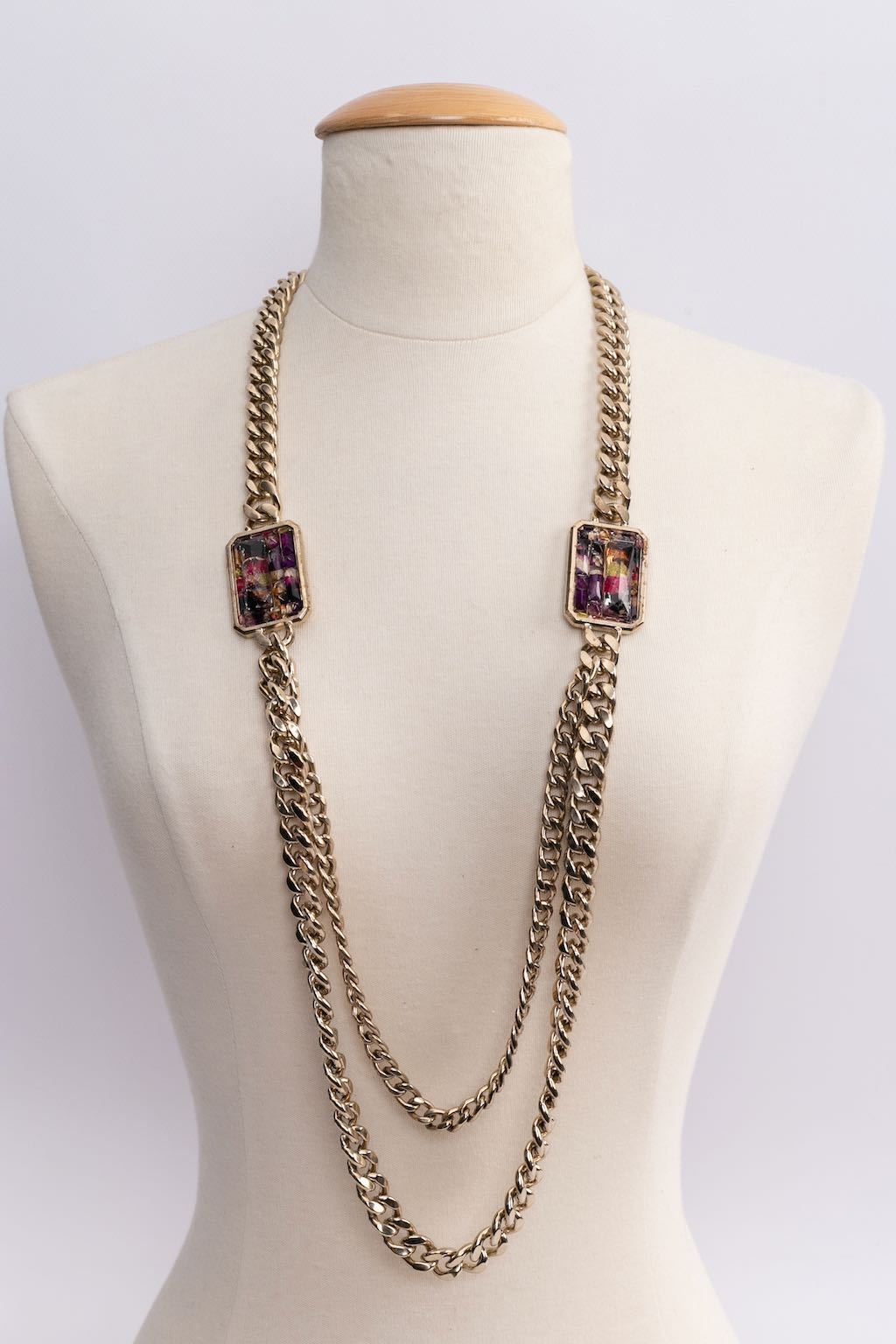 Collier gourmette Chanel D�fil�