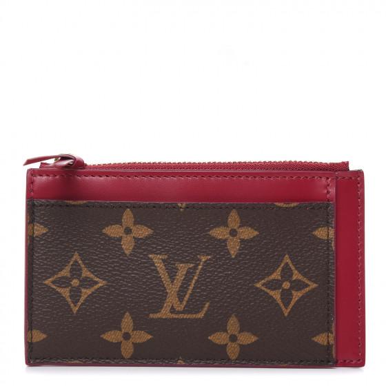 Louis Vuitton Zipped Card Holder Monogram Fuchsia Pink