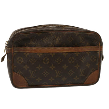 LOUIS VUITTON Monogram Compiegne 28 Clutch Bag M51845 LV Auth 73002
