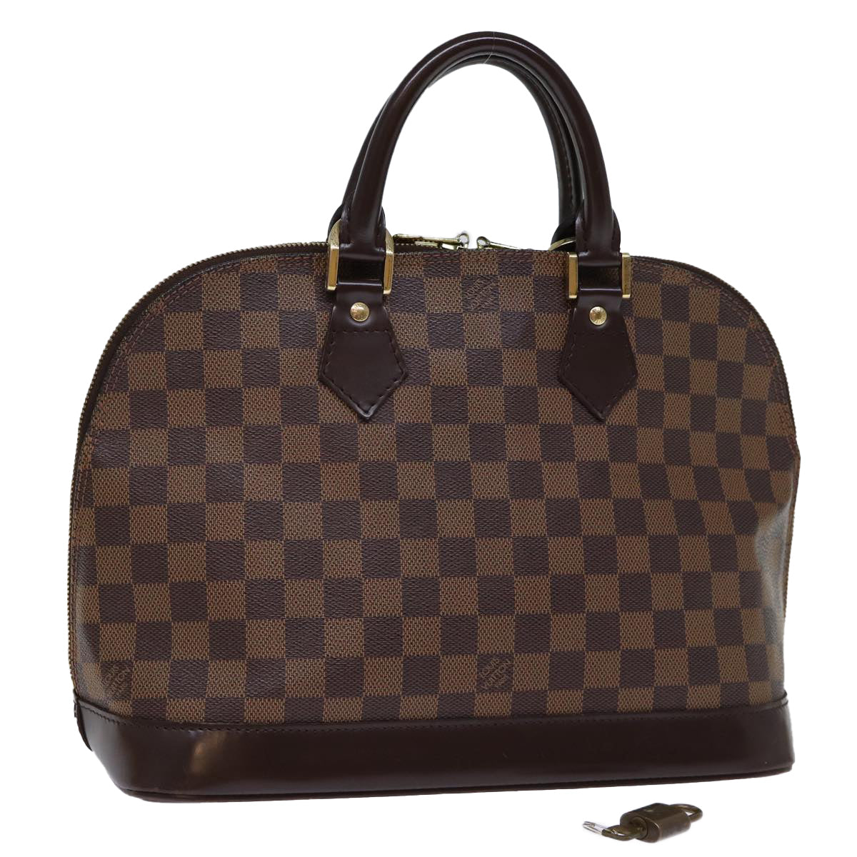 LOUIS VUITTON Damier Ebene Alma Hand Bag N51131 LV Auth 73202