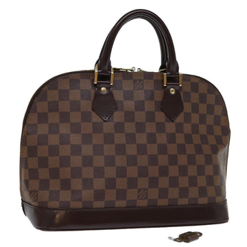LOUIS VUITTON Damier Ebene Alma Hand Bag N51131 LV Auth 73202