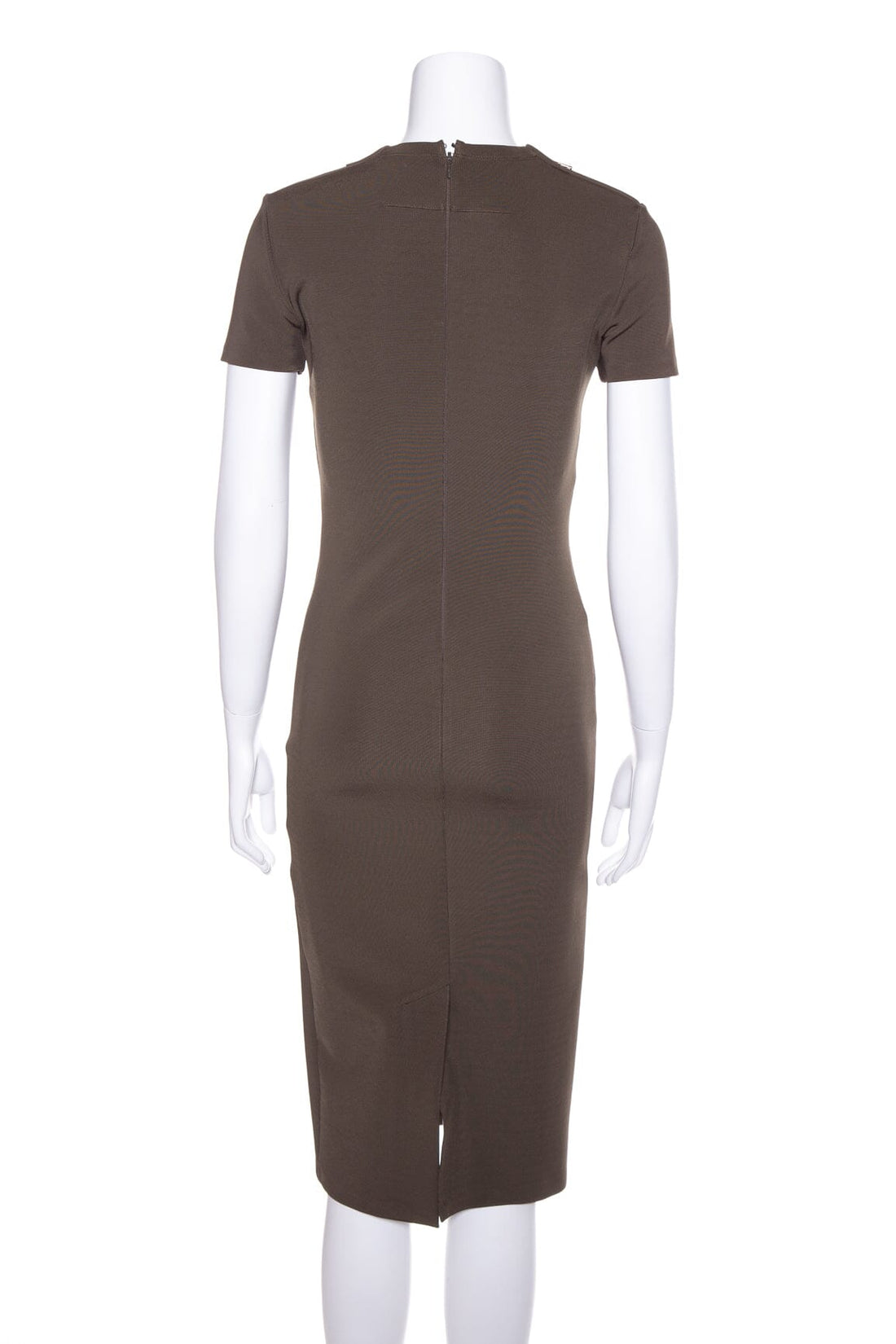 Givenchy Green Fitted Zipper Shoulder Detail Dress SZ 38