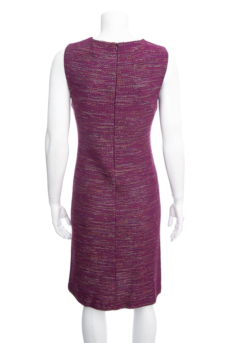 ST. JOHN Purple Knit Sleeveless Knee Length Dress SZ 2