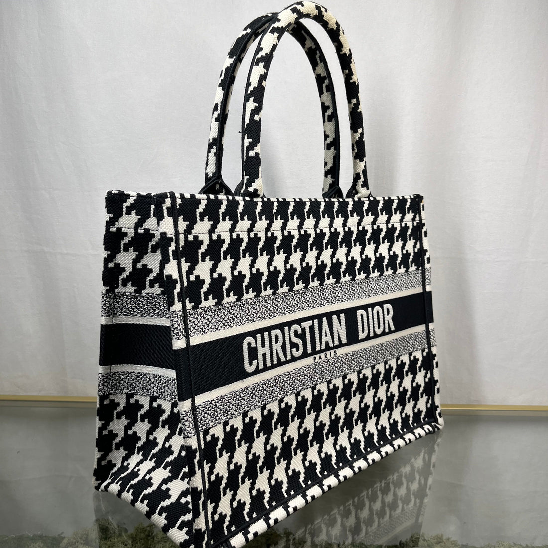 Christian Dior Macro Houndstooth Medium Book Tote
