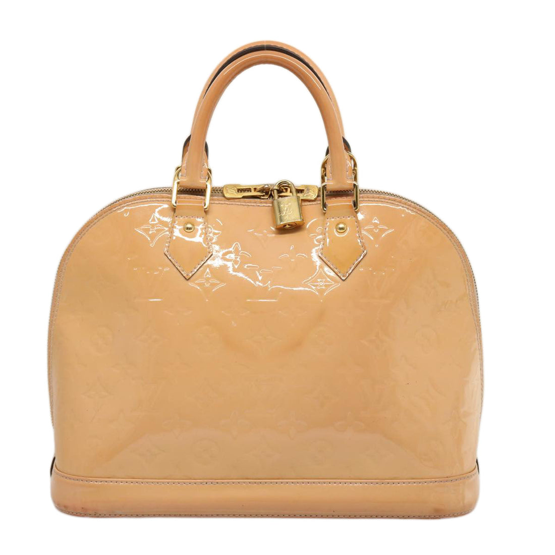 LOUIS VUITTON Monogram Vernis Alma PM Hand Bag Rose Valerine M50412 Auth 73627