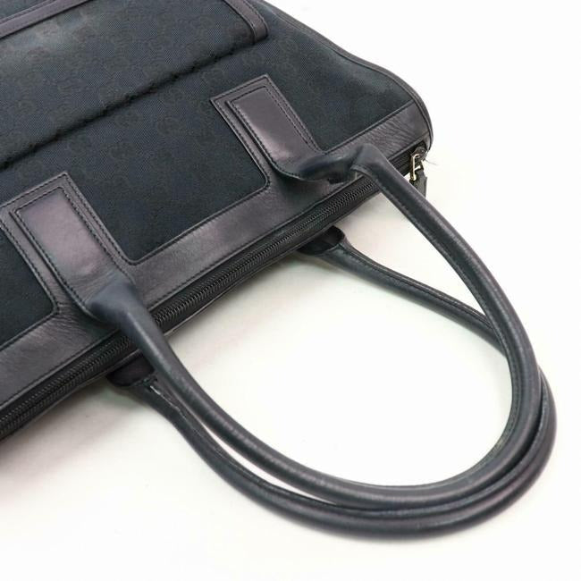 Gucci Xl Guccissima Print Black Leather And Gg Leather Tote