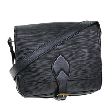 LOUIS VUITTON Epi Cartouchiere MM Shoulder Bag Black Noir M52242 LV Auth 73673