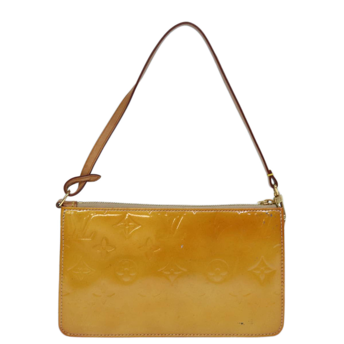 LOUIS VUITTON Monogram Vernis Lexington Pouch Beige M91010 LV Auth 73780