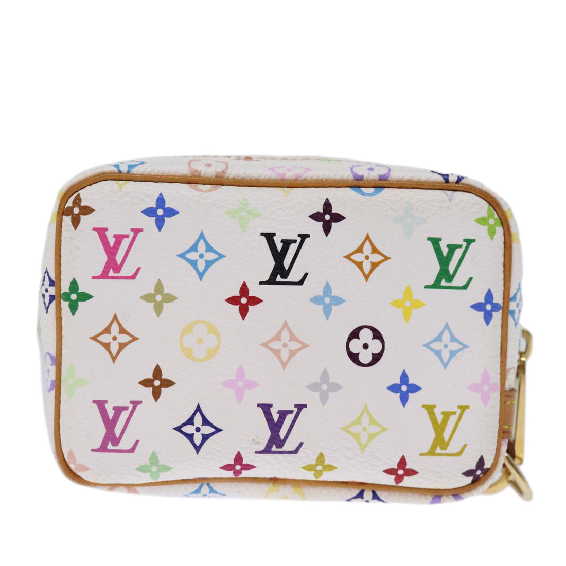 LOUIS VUITTON Monogram Multicolor Trousse Wapity Pouch White M58033 Auth 73790