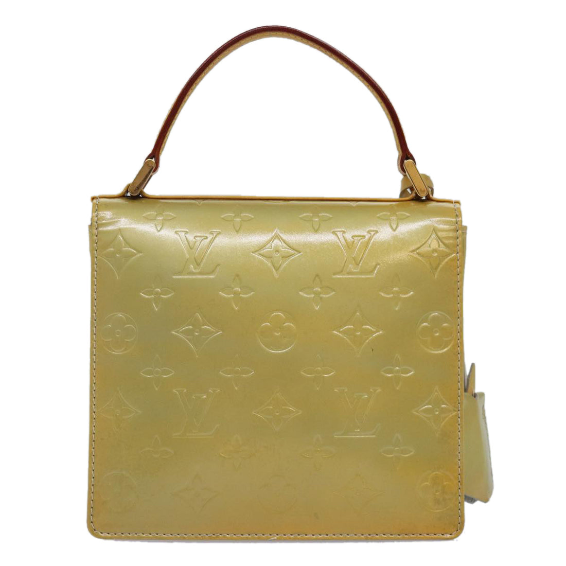 LOUIS VUITTON Monogram Vernis Spring Street Hand Bag Gris M91029 LV Auth 73919