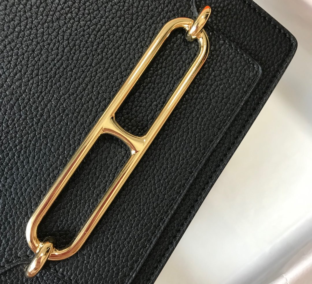 HM Mini Evercolor Sac Roulis 19 Black For Womtlm, Handbags, Shoulder Bags 7.5in/19cm