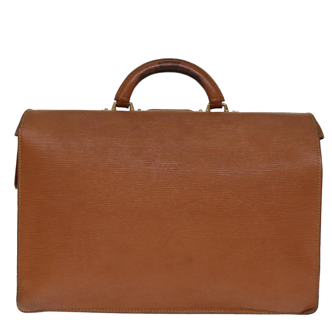 LOUIS VUITTON Epi Serviette Fermoir Business Bag Brown M54358 LV Auth 74023