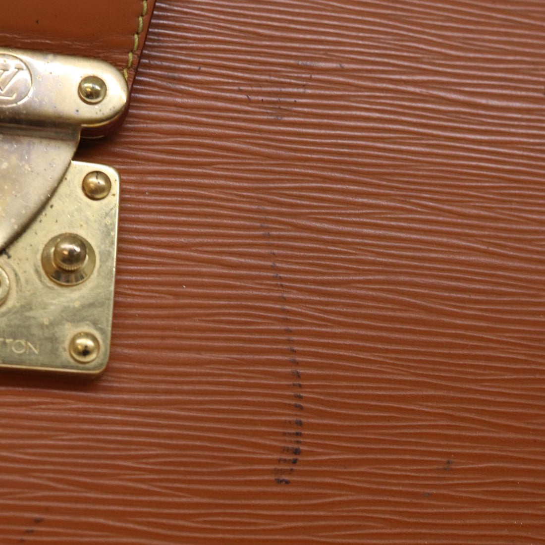 LOUIS VUITTON Epi Serviette Fermoir Business Bag Brown M54358 LV Auth 74051