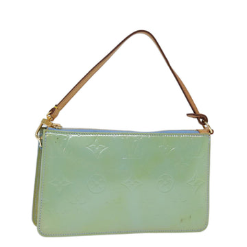 LOUIS VUITTON Monogram Vernis Lexington Pouch Baby Blue M91011 LV Auth 74121