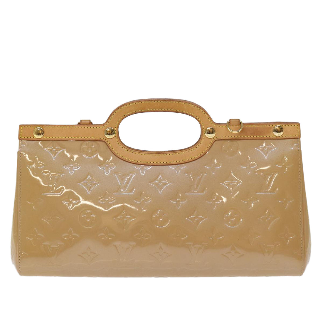 LOUIS VUITTON Monogram Vernis Roxbury Drive Hand Bag Noisette M91372 Auth 74252