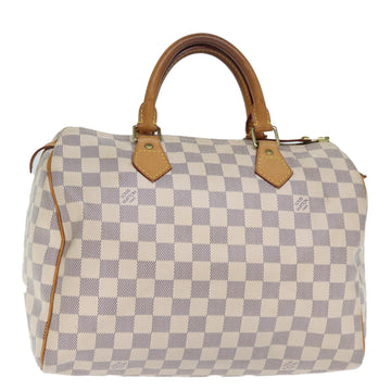 LOUIS VUITTON Damier Azur Speedy 30 Hand Bag N41533 LV Auth 74275