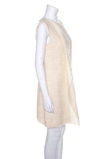 Oscar de la Renta Cream Tweed and Sequin Dress SZ 6