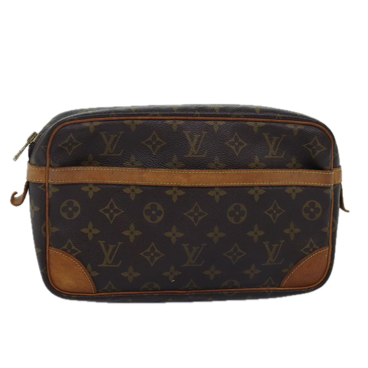 LOUIS VUITTON Monogram Compiegne 28 Clutch Bag M51845 LV Auth 74302