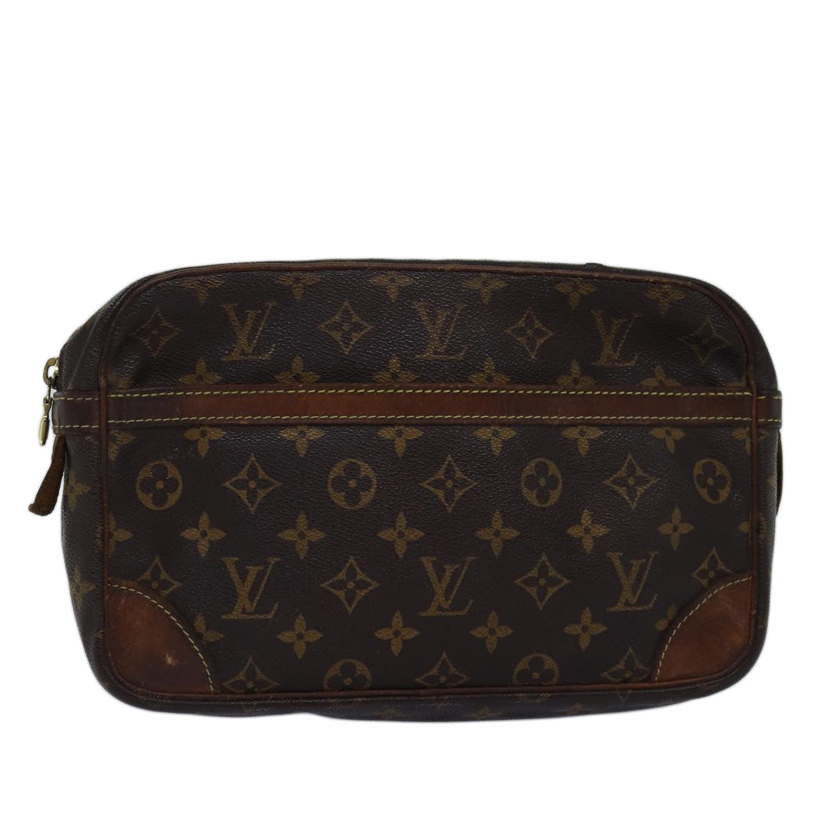 LOUIS VUITTON Monogram Compiegne 28 Clutch Bag M51845 LV Auth 74303
