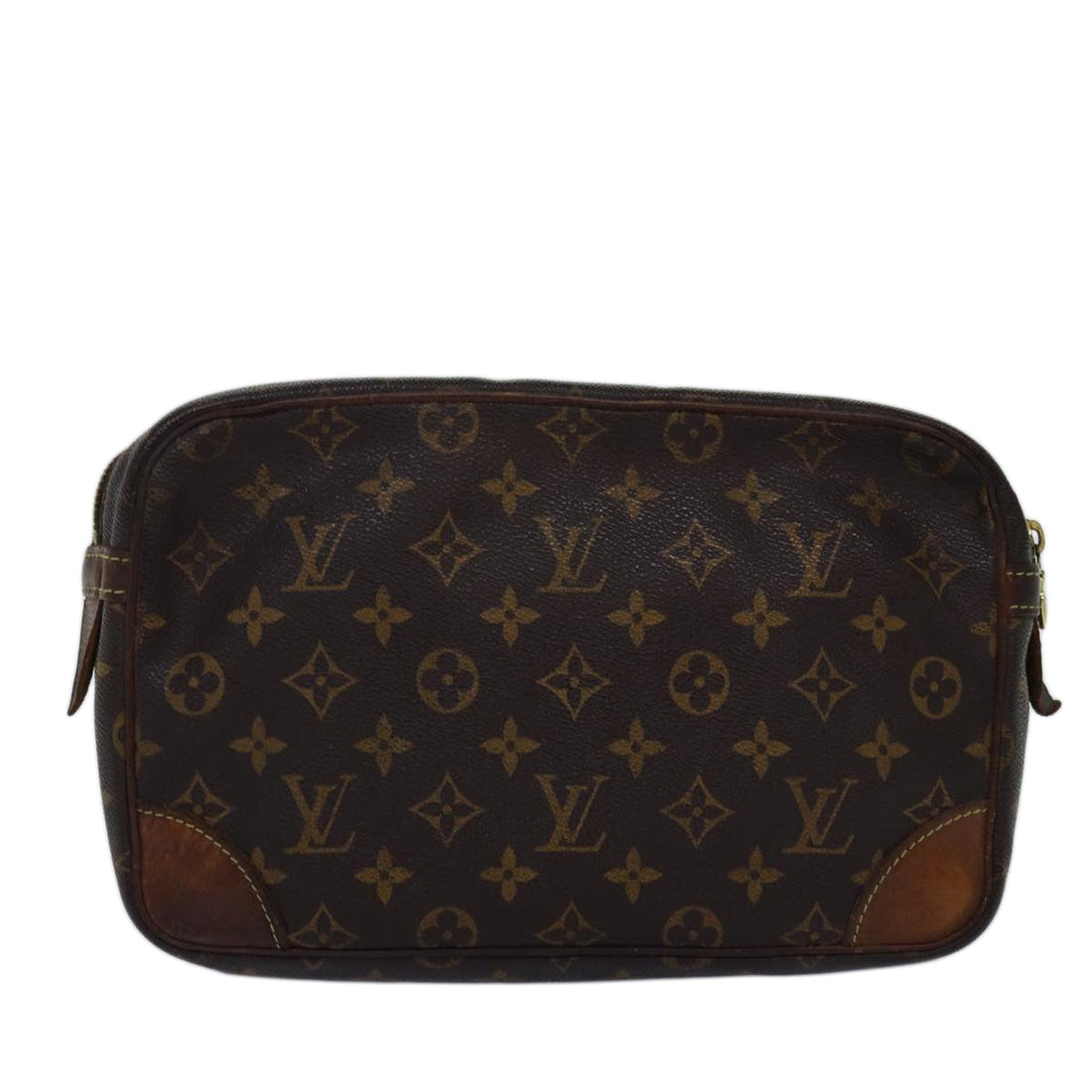 LOUIS VUITTON Monogram Compiegne 28 Clutch Bag M51845 LV Auth 74303