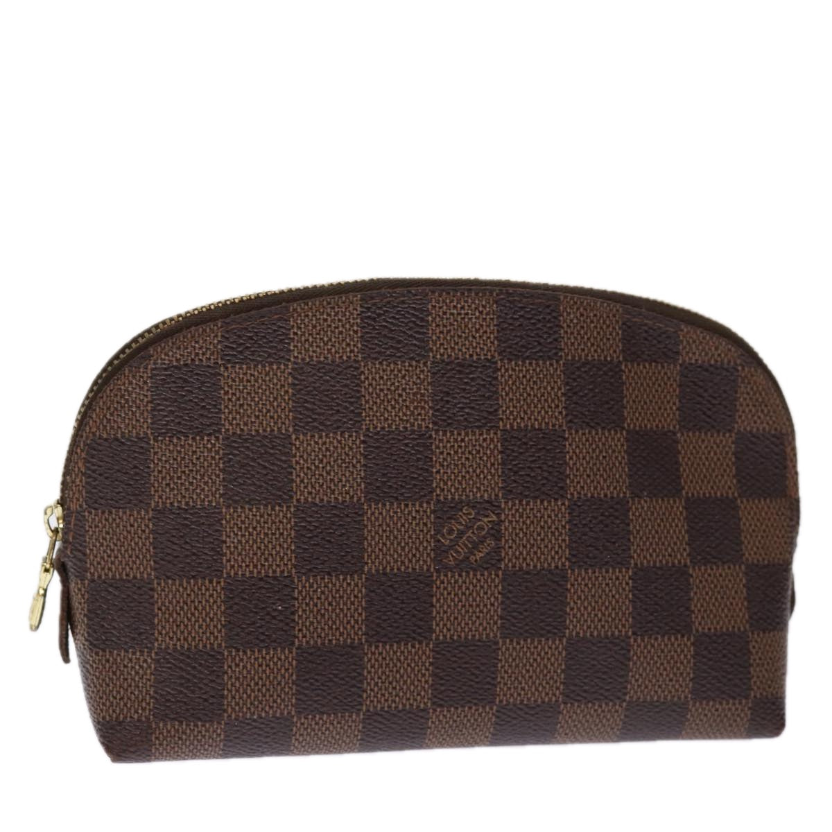 LOUIS VUITTON Damier Ebene Pochette Cosmetic PM Pouch N47516 LV Auth 74333