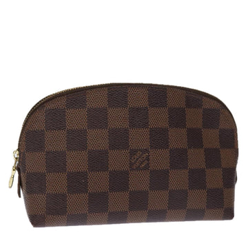 LOUIS VUITTON Damier Ebene Pochette Cosmetic PM Pouch N47516 LV Auth 74333