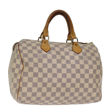 LOUIS VUITTON Damier Azur Speedy 30 Hand Bag N41533 LV Auth 74345