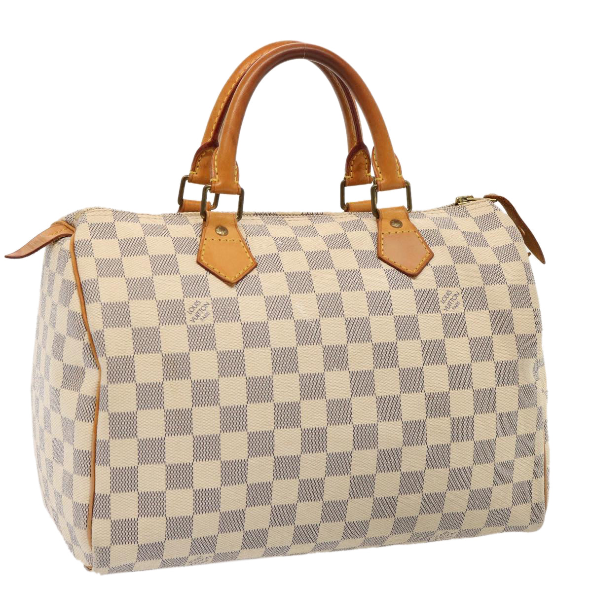 LOUIS VUITTON Damier Azur Speedy 30 Hand Bag N41533 LV Auth 74433