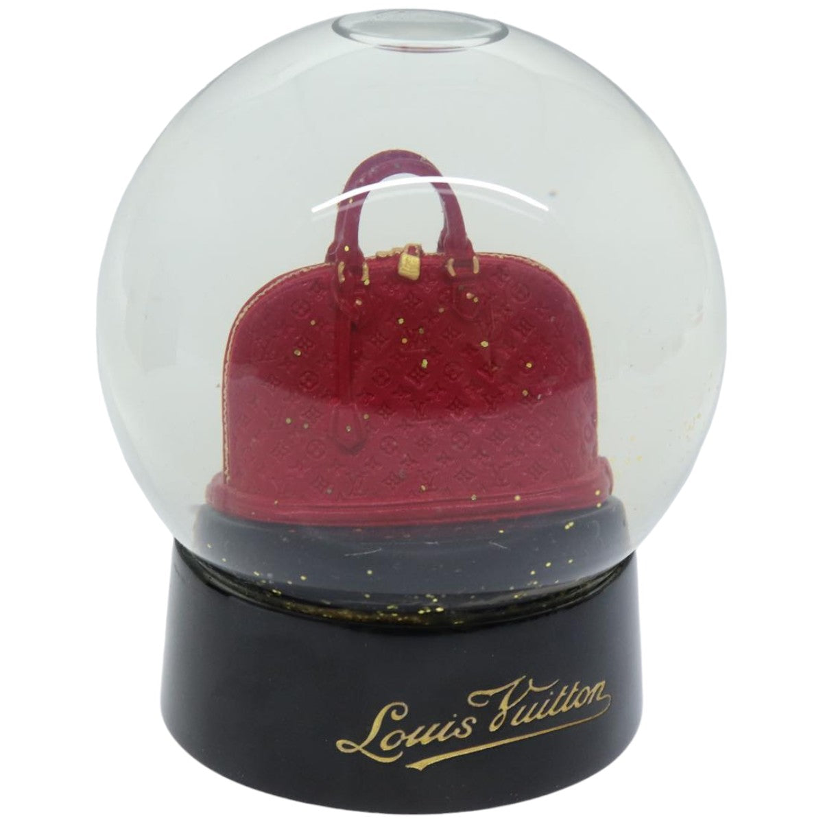 LOUIS VUITTON Snow Globe Alma VIP Limited Clear Red LV Auth 74498
