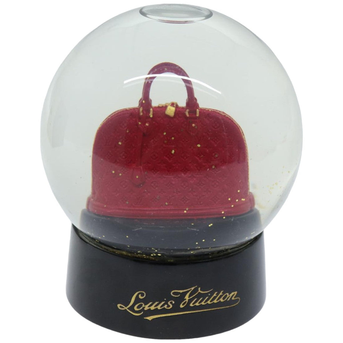 LOUIS VUITTON Snow Globe Alma VIP Limited Clear Red LV Auth 74498