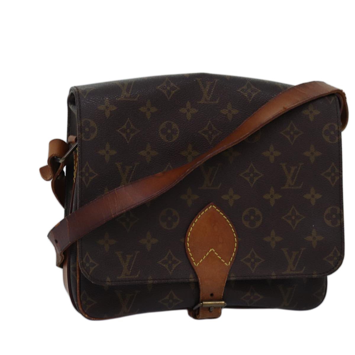 LOUIS VUITTON Monogram Cartouchiere GM Shoulder Bag M51252 LV Auth 74504