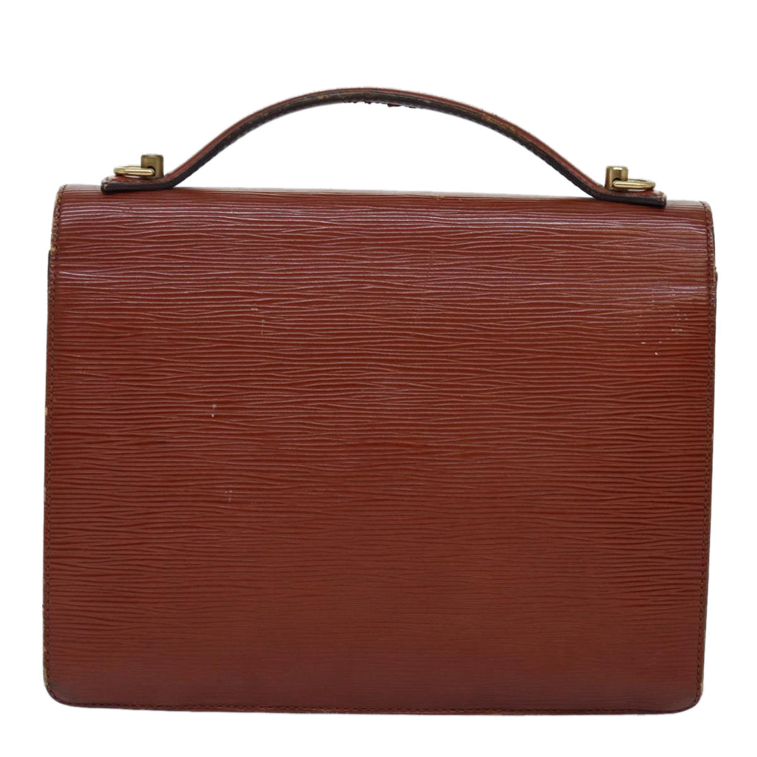 LOUIS VUITTON Epi Monceau Hand Bag Brown M52123 LV Auth 74587