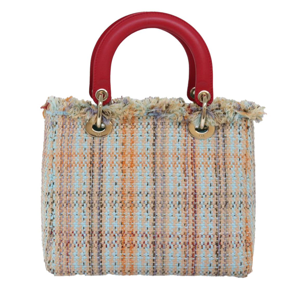 CHRISTIAN DIOR Hand Bag Canvas 2way Beige Auth 74666SA