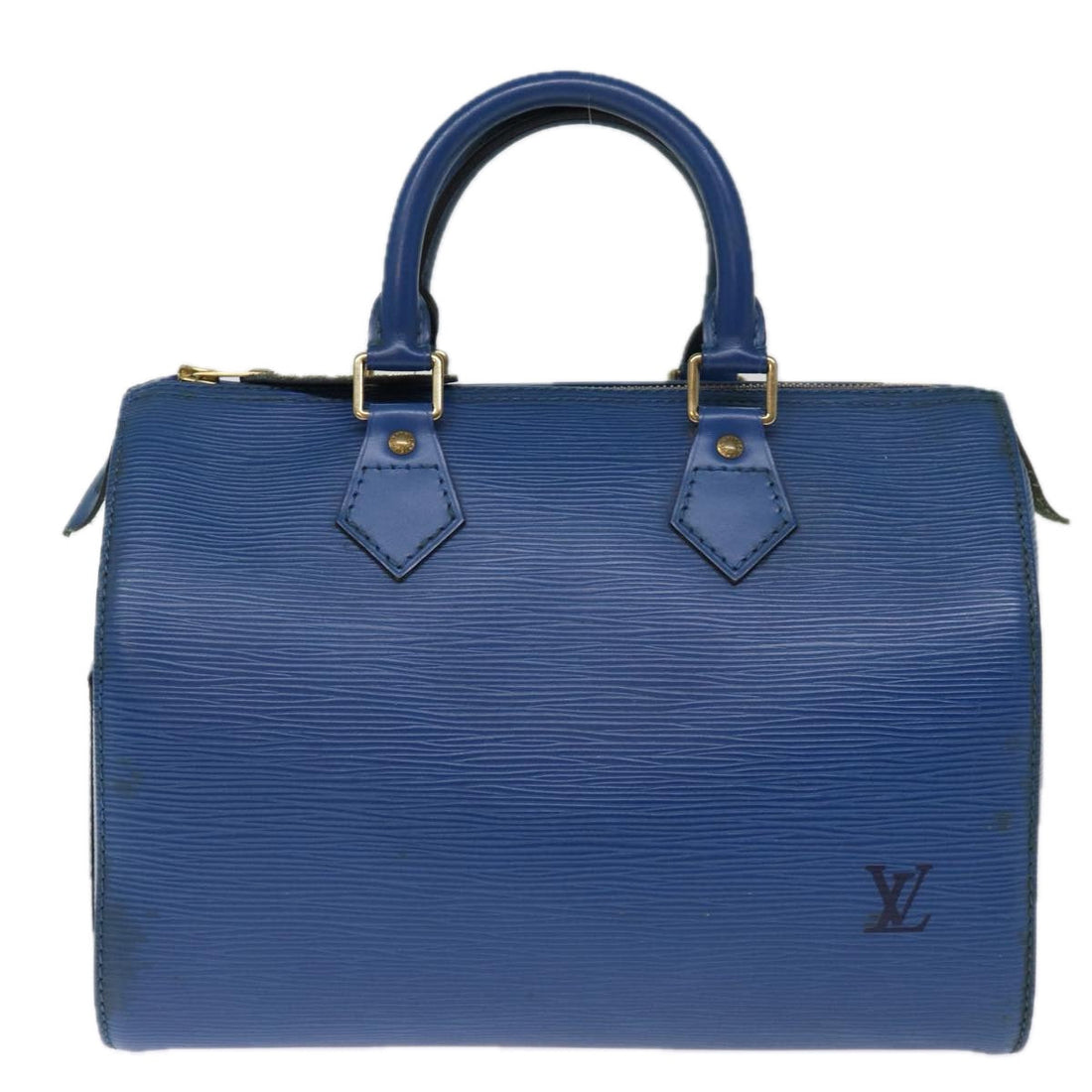 LOUIS VUITTON Epi Speedy 25 Hand Bag Toledo Blue M43015 LV Auth 74998