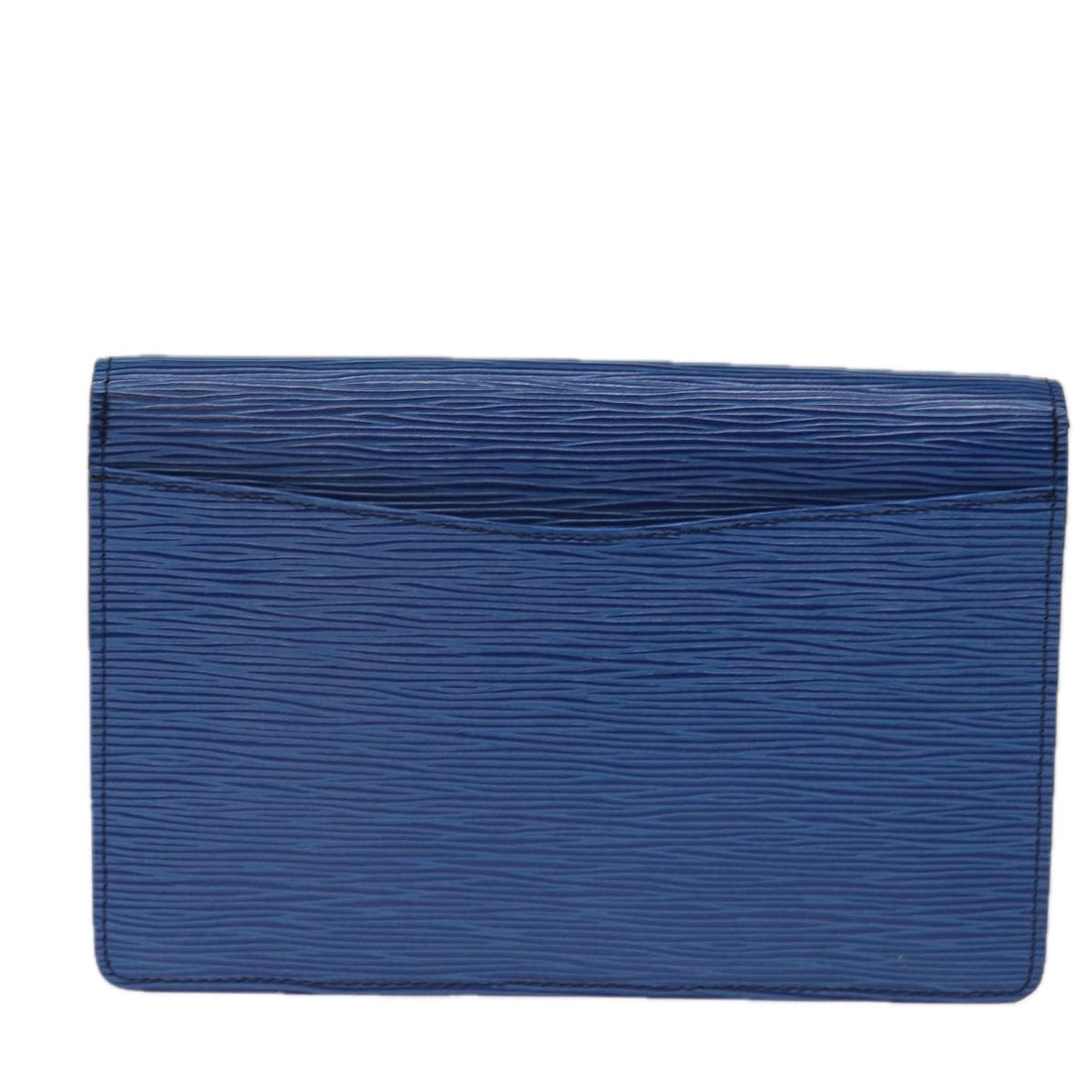 LOUIS VUITTON Epi Montaigne 23 Clutch Bag Blue M52665 LV Auth 75039