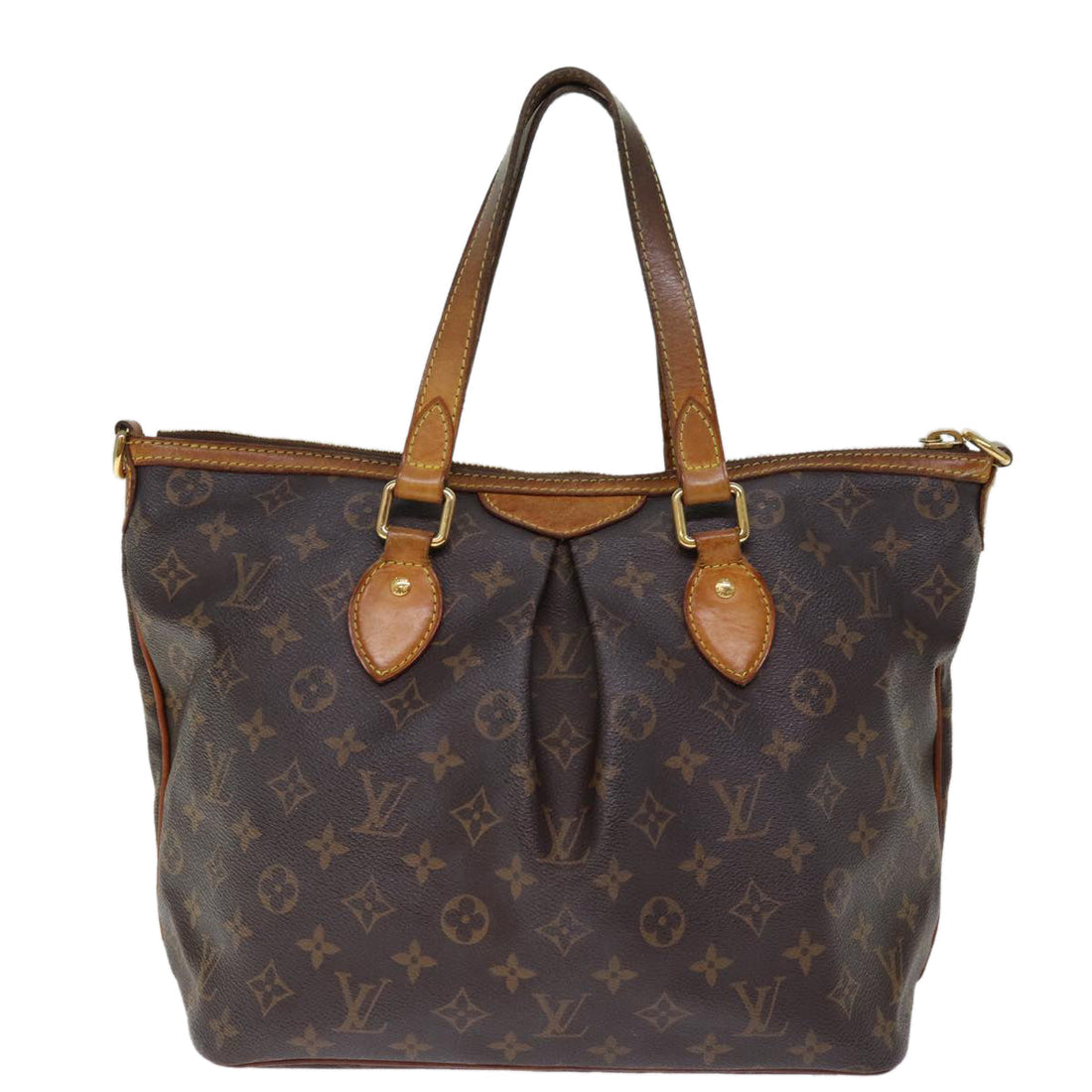 LOUIS VUITTON Monogram Palermo PM Tote Bag M40145 LV Auth 75078