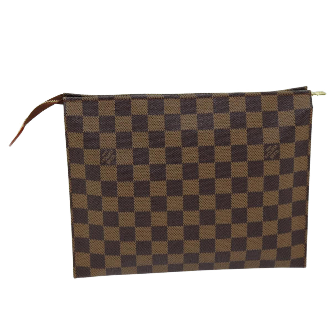 LOUIS VUITTON Damier Ebene Poche Toilette 26 Pouch N47543 LV Auth 75175