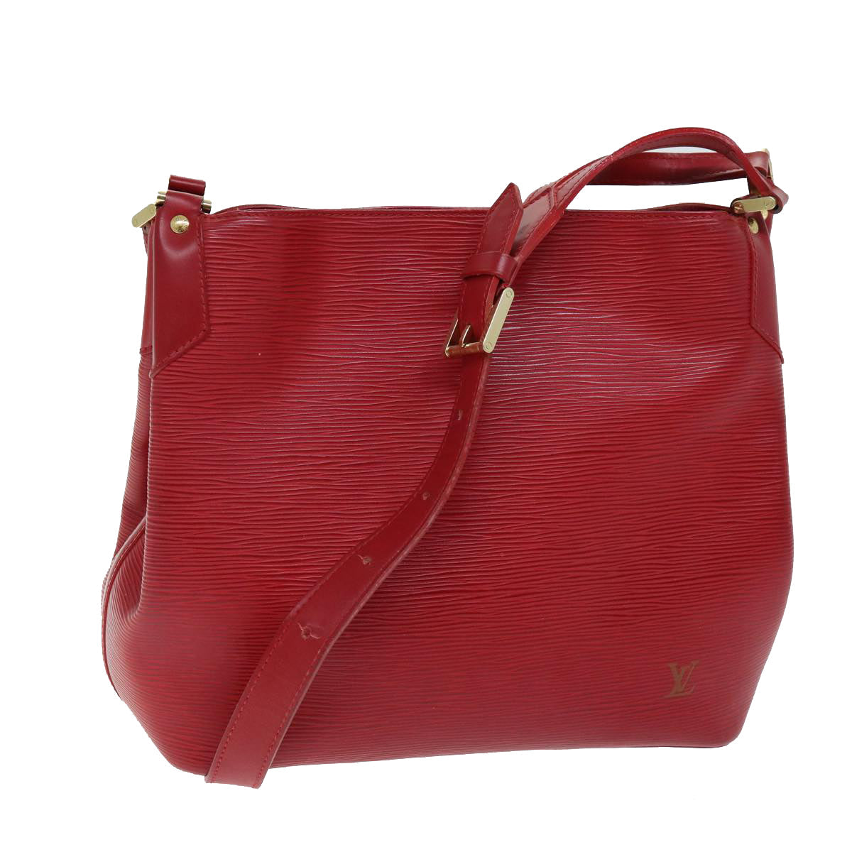 LOUIS VUITTON Epi Mandala MM Shoulder Bag Red M5889E LV Auth 75384