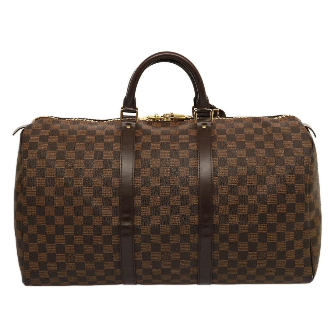 LOUIS VUITTON Damier Ebene Keepall 50 Boston Bag N41427 LV Auth 75392A