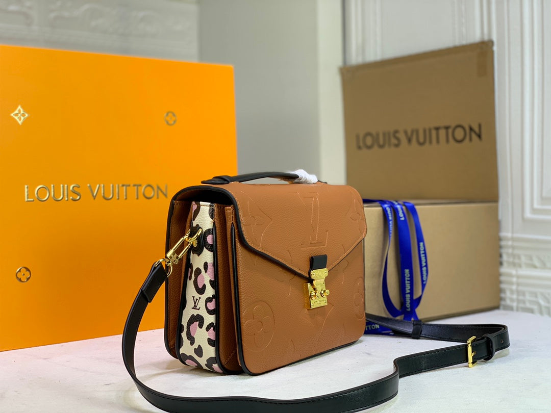 LV Pochette Metis Monogram Empreinte Caramel For Womtlm,  Shoulder And Crossbody Bags 9.8in/25cm LV