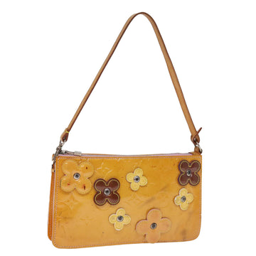 LOUIS VUITTON Monogram Vernis Flower Lexington Pouch Pink M92248 LV Auth 75514