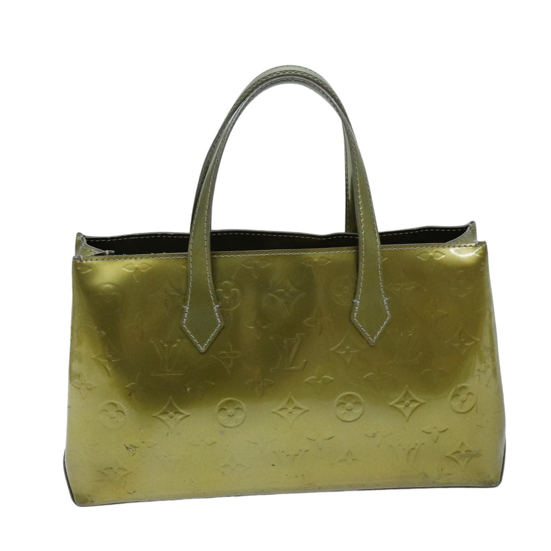 LOUIS VUITTON Monogram Vernis Wilshire PM Bag Gris Art Deco M91627 LV Auth 75527