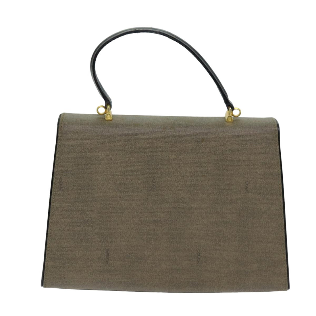 FENDI Hand Bag PVC 2way Brown Auth 75564