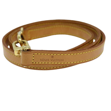 LOUIS VUITTON Shoulder Strap Leather 36.2" Beige LV Auth 75683